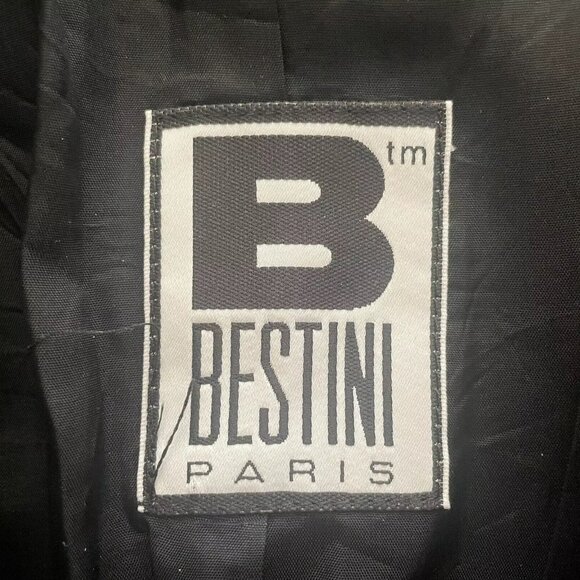 Vintage 80s Bestini Green Black Floral Patchwork Velvet Blazer Jacket - Picture 8 of 8